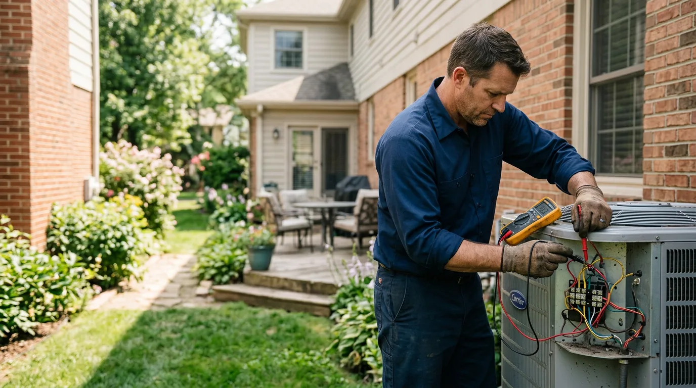 HVAC technician working near Malone, FL